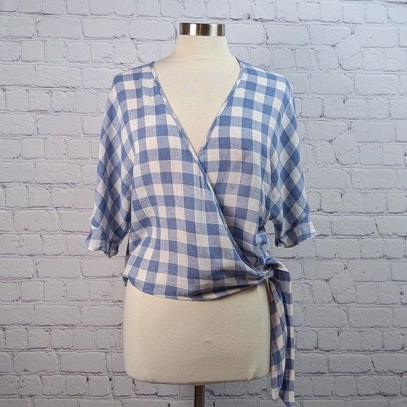Rails Athena Top in Periwinkle Check - Size M - Picture 5 of 5